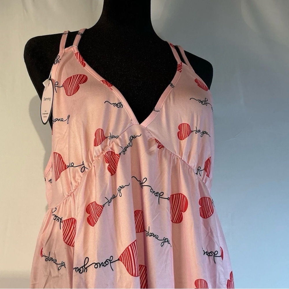 Secret Treasures Pink and Red Heart Women's Pajama